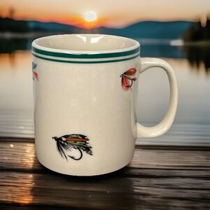 Fly Fishing Lure Mug Woodmere China Coffee Cup Exclusively For Vin Table USA